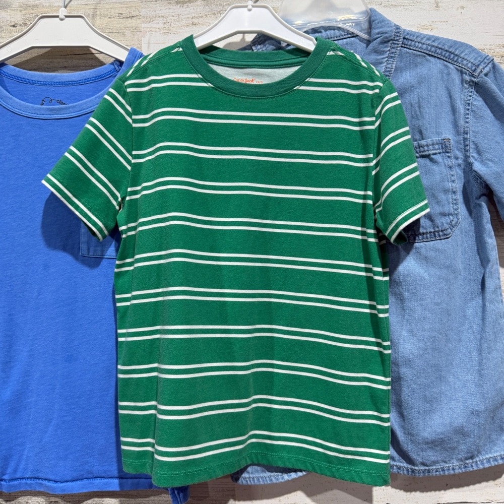Cat & Jack Art Class Shirt Bundle Boys Size S 6/7 Multi Color Casual Lot - Picture 3 of 9